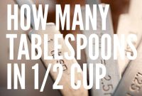 How Many Tablespoons Are in 1/2 Cup?