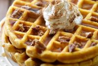 Buttermilk Pumpkin Waffles with Warm Maple Syrup