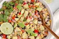 Southwest Quinoa Salad with Avocado and Zesty Lime Dressing