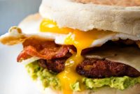 Black Bean Breakfast Burger with Avocado and Chipotle Mayo