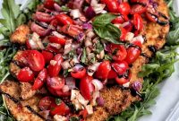 Crispy Chicken Milanese with Fresh Tomato and Mozzarella