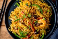 Singapore Stir-Fry Noodles with Curry and Shrimp