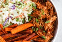 Instant Pot BBQ Chicken Bowls with Tangy Coleslaw Recipe