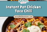 Instant Pot Chicken Taco Chili: Quick Family Weeknight Meal