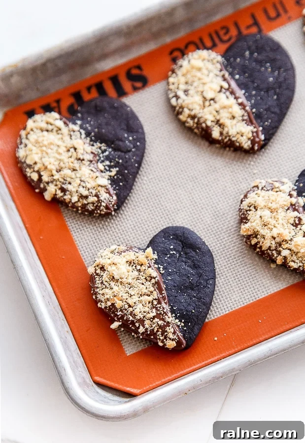 Ritz Chocolate-Dipped Heart Cookies for Valentine's Day 2 Chocolate cookies with ritz cracker crumbs!