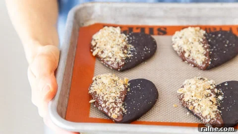 Ritz-dipped Chocolate Heart cookies