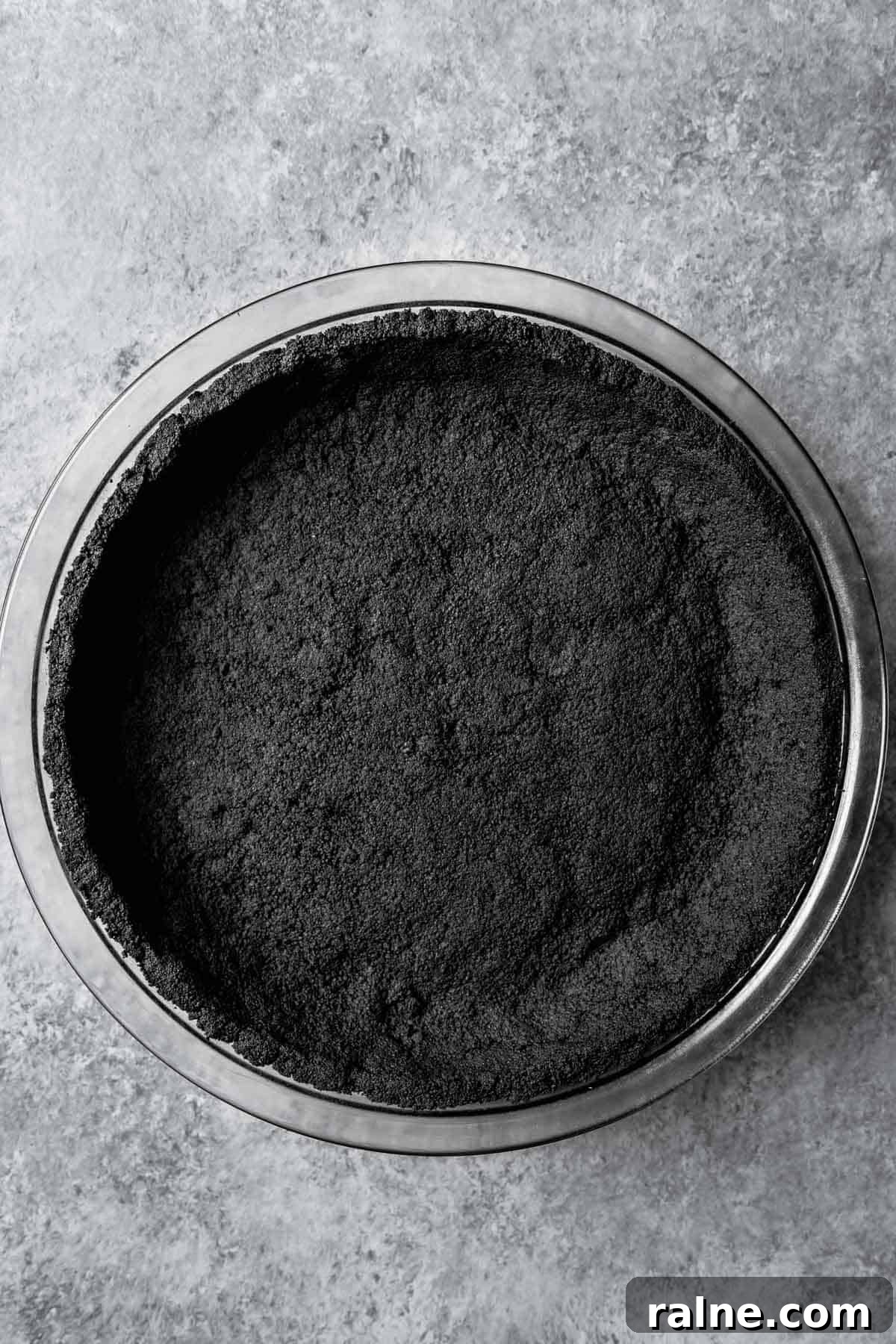 Chocolate Cookie Crust Recipe for Perfect Pie and Cheesecake 10 A baked cookie crumb crust.