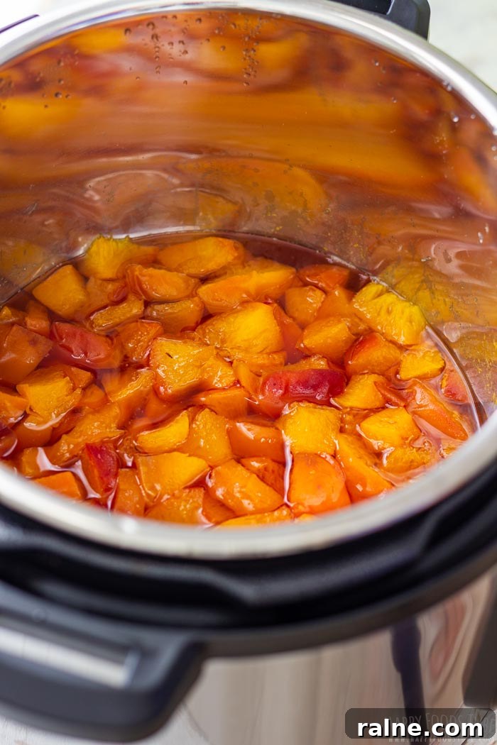 Make Peach Jam Quickly in an Instant Pot: Simple Homemade Recipe 5 Step by Step How to Make Instant Pot Peach Jam 2