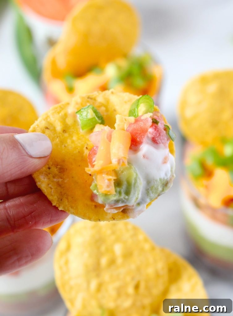 Individual 7 Layer Dip Cups | chelseyamernutrition.com