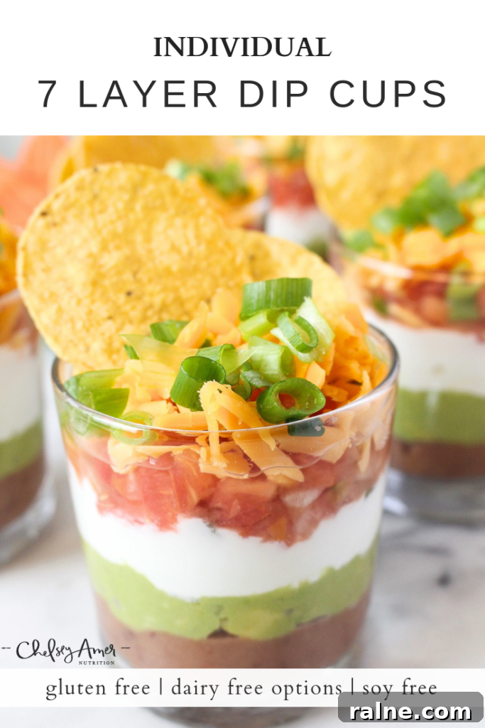 Individual 7 Layer Dip Cups | chelseyamernutrition.com