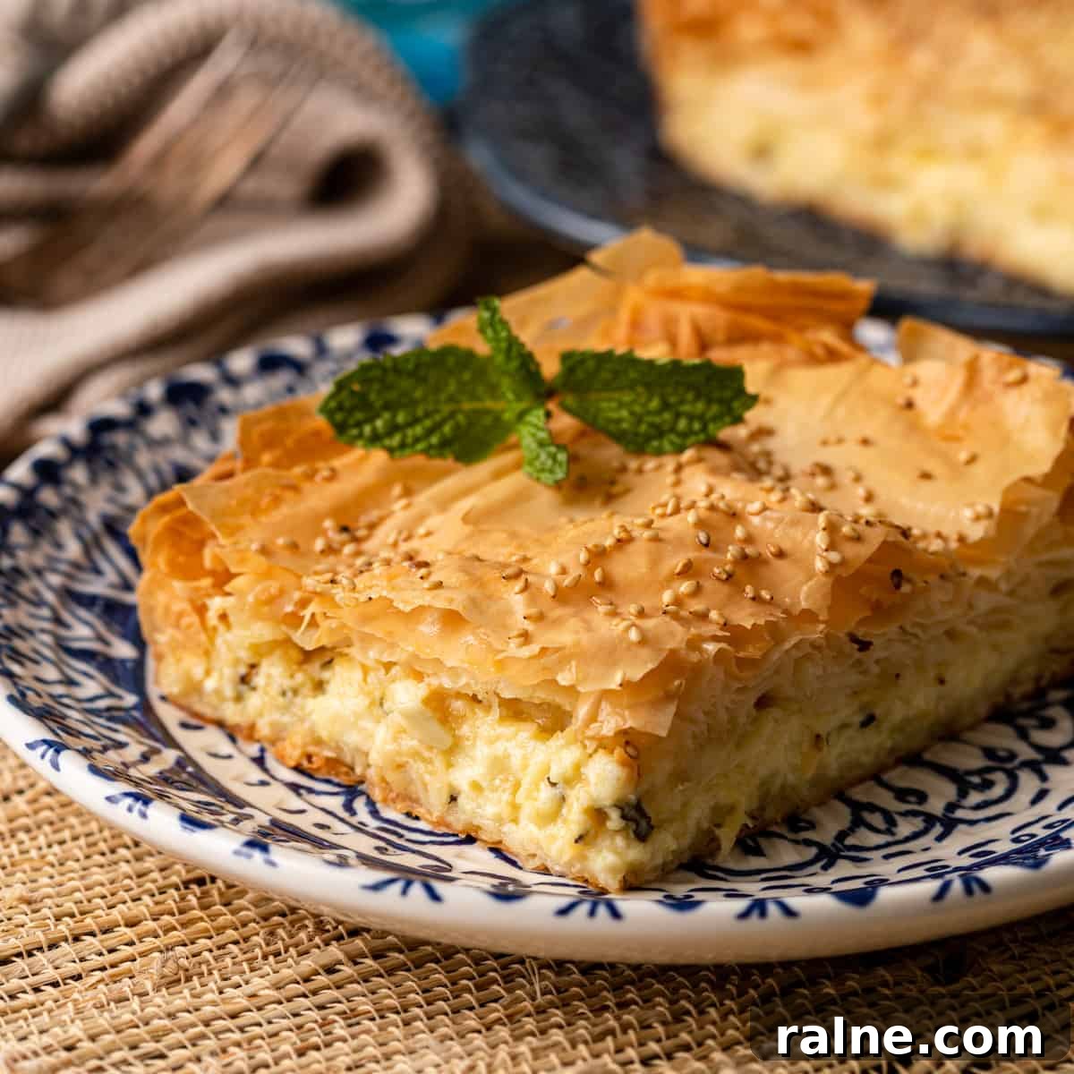 Tiropita: Authentic Greek Cheese Pie Recipe & Tips 2 slice of tiropita on a plate