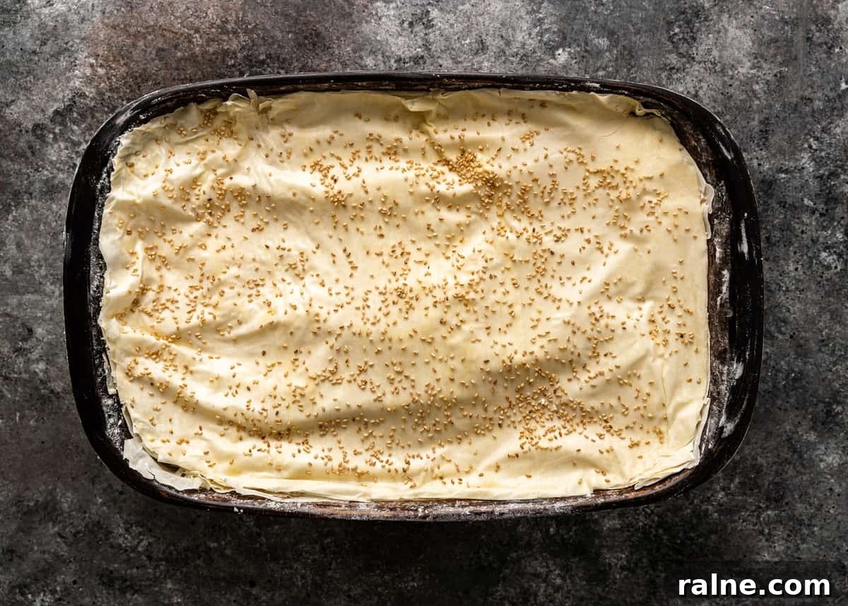 Tiropita: Authentic Greek Cheese Pie Recipe & Tips 11 overhead: ready to bake greek cheese pie