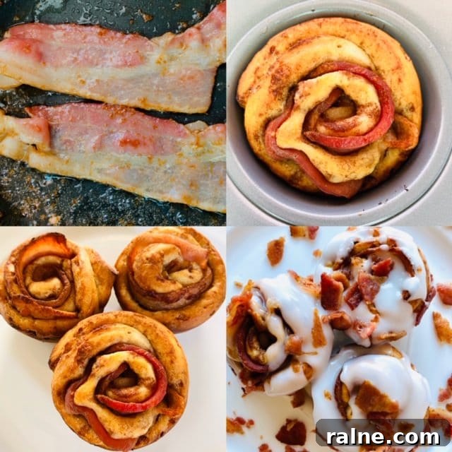 Savory Bacon and Cinnamon Rolls Recipe for Brunch Delight 4 Bacon-Cinnamon-Rolls-bacon-in-pan-roll-out-of-oven-final-cinnamon-roll