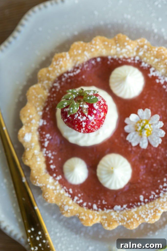 Strawberry Rhubarb Curd Tartlets Recipe for Tangy Spring Desserts 22 Strawberry Rhubarb Curd Tartlets close up