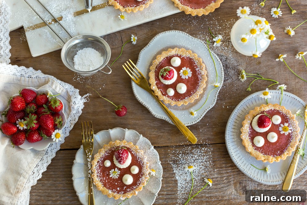 Strawberry Rhubarb Curd Tartlets Recipe for Tangy Spring Desserts 23 Adorable Strawberry Rhubarb Curd Tartlets