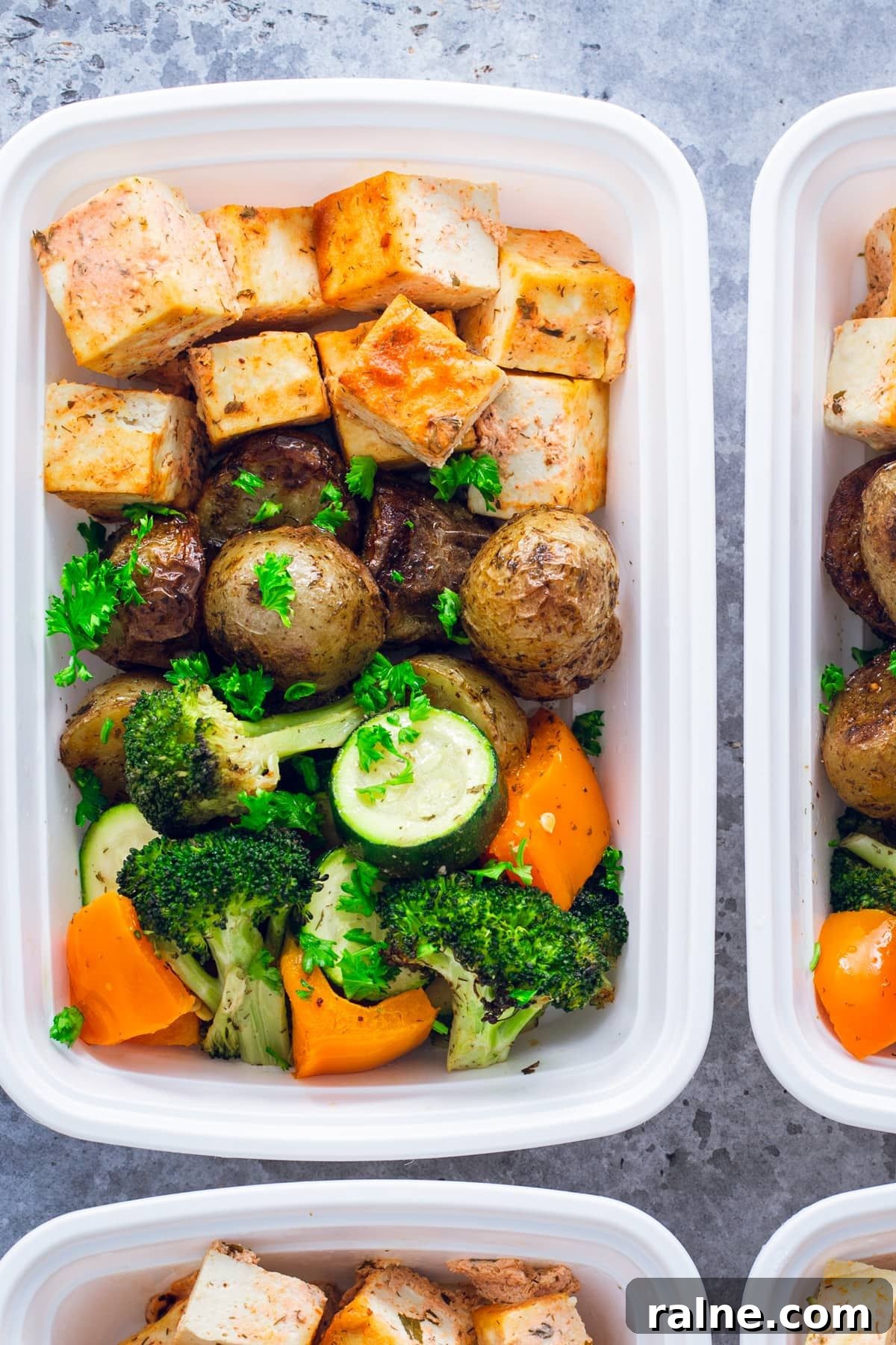 Sheet Pan Buffalo Tofu Meal Prep