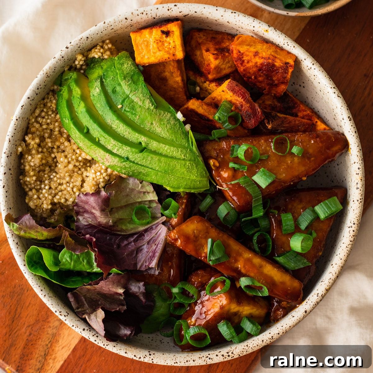 Crispy Sticky Tofu Nourish Bowl