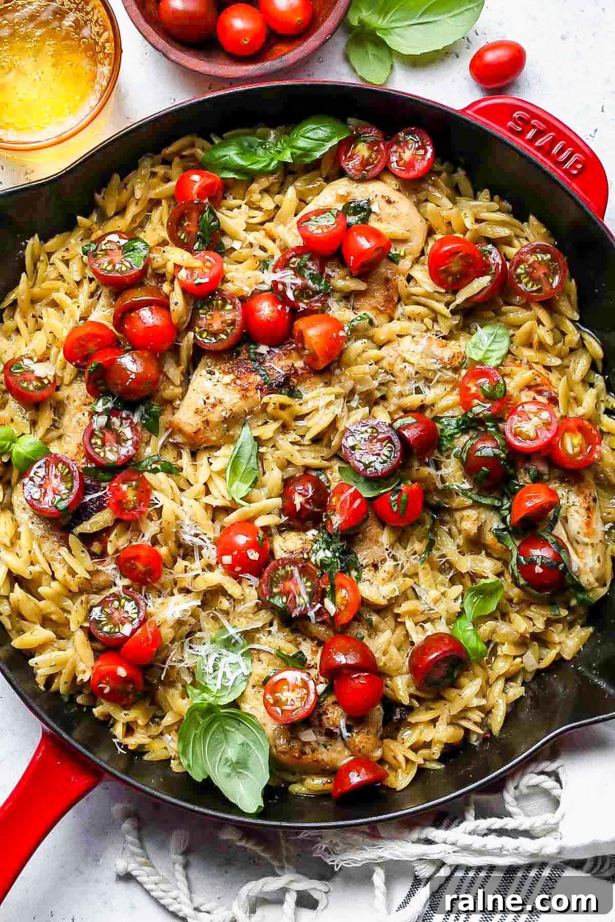 Pesto Chicken and Orzo