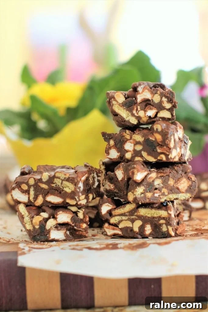 No-Bake Rocky Road Bars Recipe — Quick Chocolate Marshmallow Squares 2 Classic No-Bake Rocky Road Bars are the best