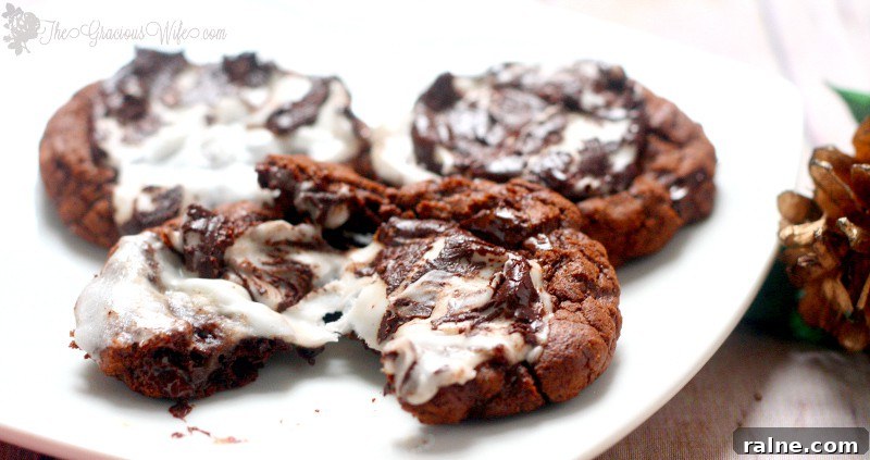 Peppermint Fudge Cookies are a chocolate fudge dream, topped with a peppermint patty for a little Christmas festiveness.