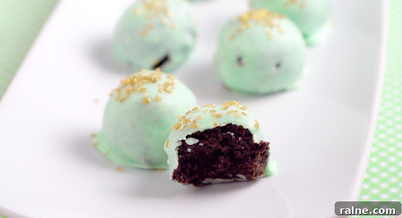 Mint Oreo Truffles Recipe - an easy mint chocolate dessert recipe idea, just like your classic Oreo truffles, with added minty flavor for a festive twist.