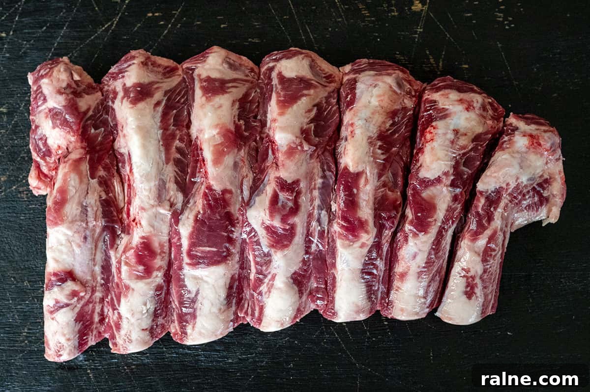 Beef Ribs Guide: Short Ribs, Back Ribs, Flanken & Cooking Tips 4 untrimmed, raw beef back ribs.