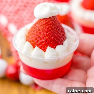 Santa Hat Jello Shots feature