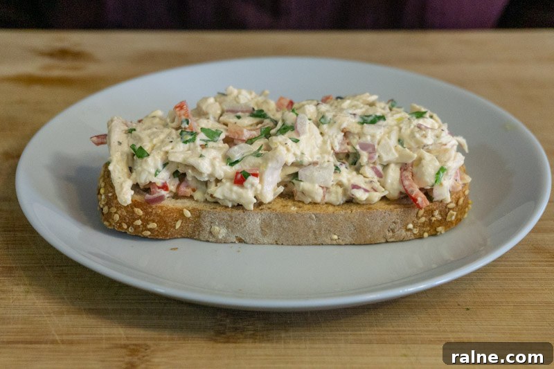Creamy Chicken Salad Recipe Without Celery — Flavorful & Simple 2 Chicken salad on crusty bread