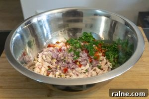 Creamy Chicken Salad Recipe Without Celery — Flavorful & Simple 7 Mixing your chicken salad ingredients