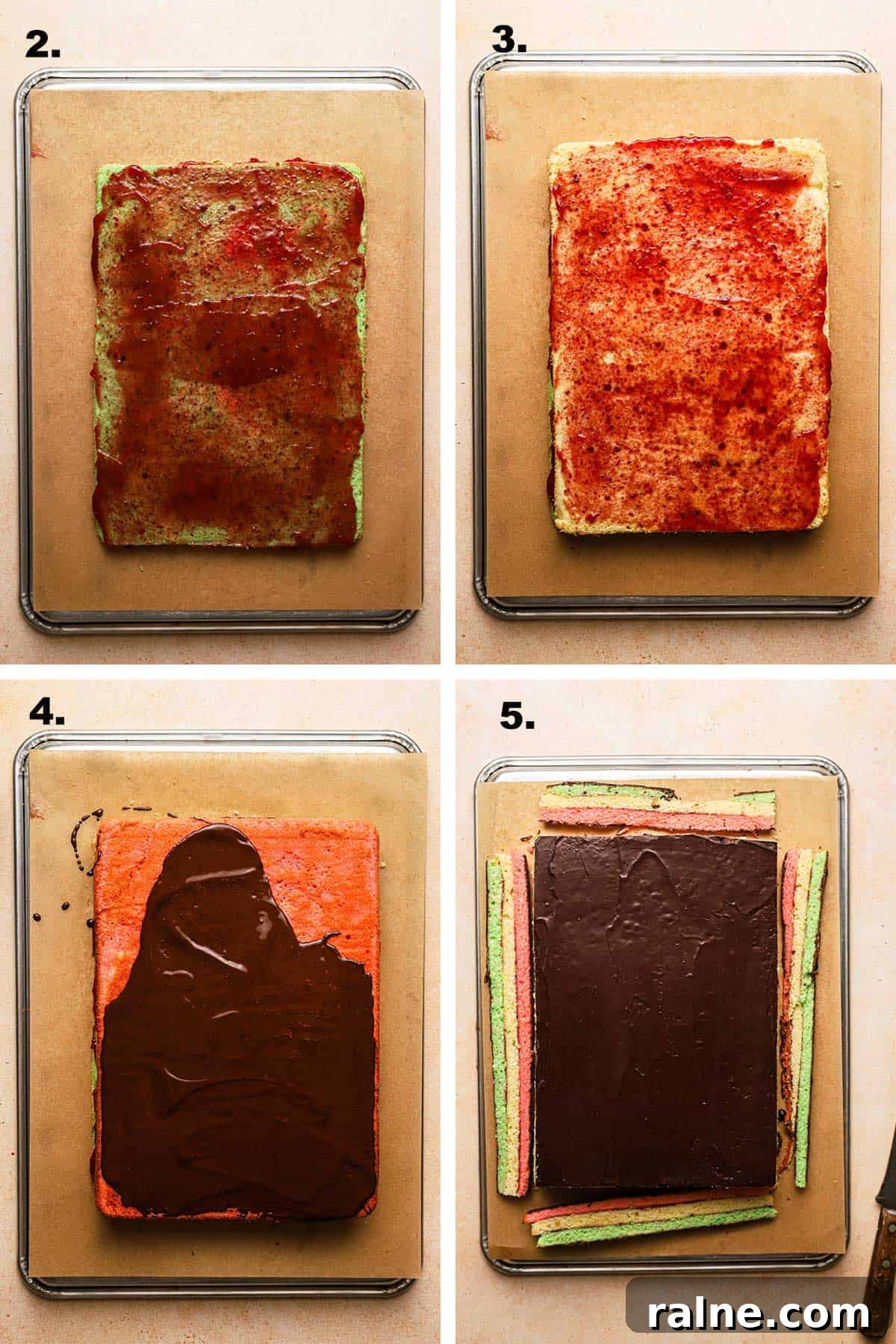 assembling seven layer cookies