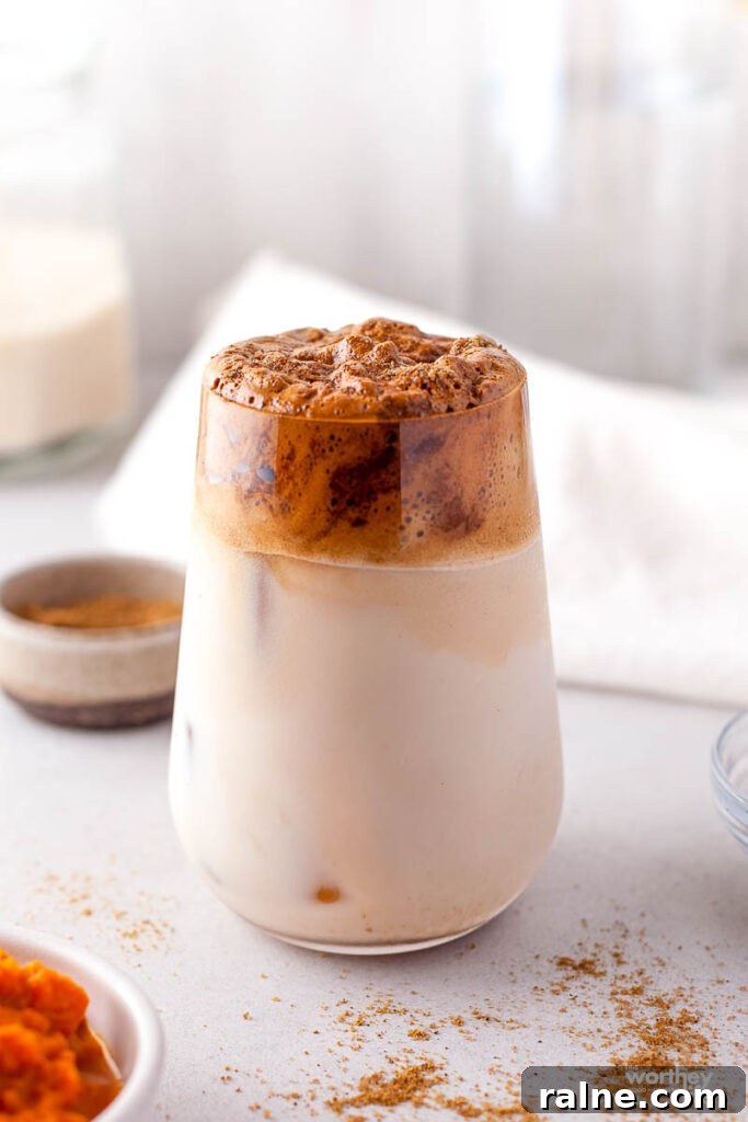 pumpkin spiced whipped dalgona coffee