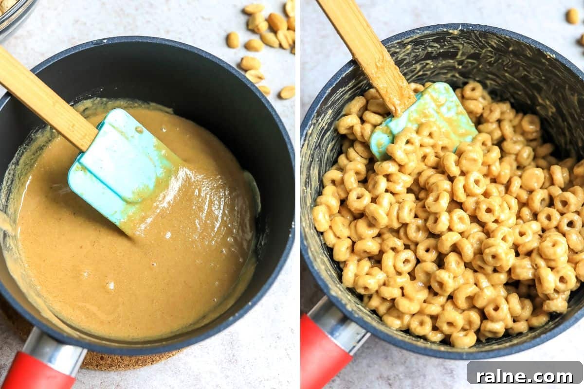 No-Bake Peanut Butter Cheerio Bars Recipe 4 img 16729 3