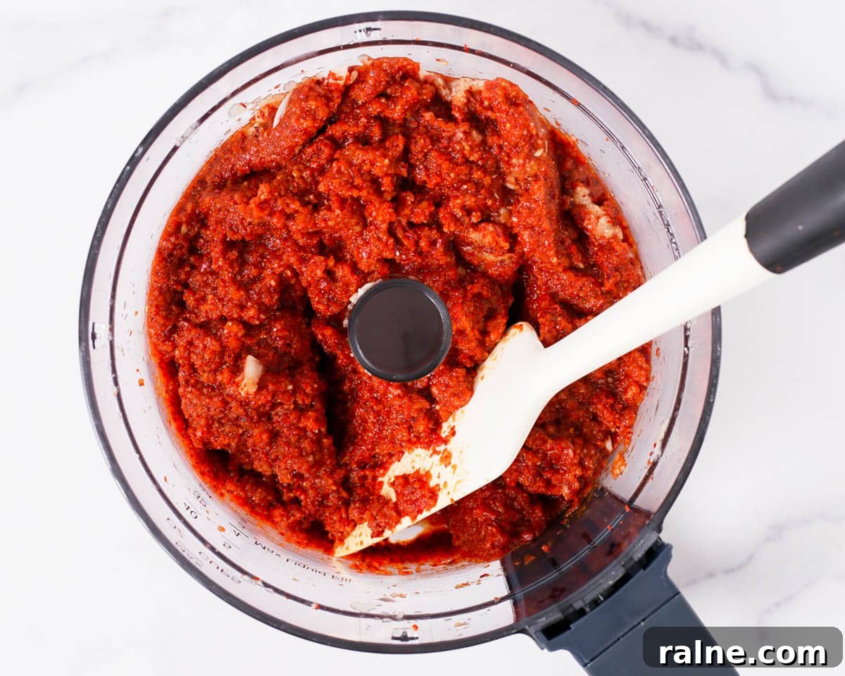 Napa Cabbage Kimchi Recipe: Authentic Homemade Kimchi Guide 20 Blending the kimchi marinade.