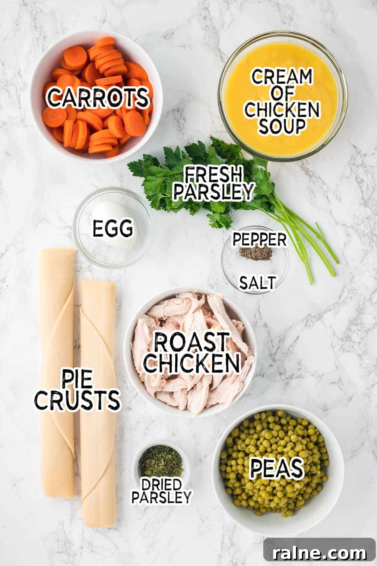Homemade Chicken Pot Pie Recipe with Flaky Golden Crust 3 Ingredients to make chicken pot pie.