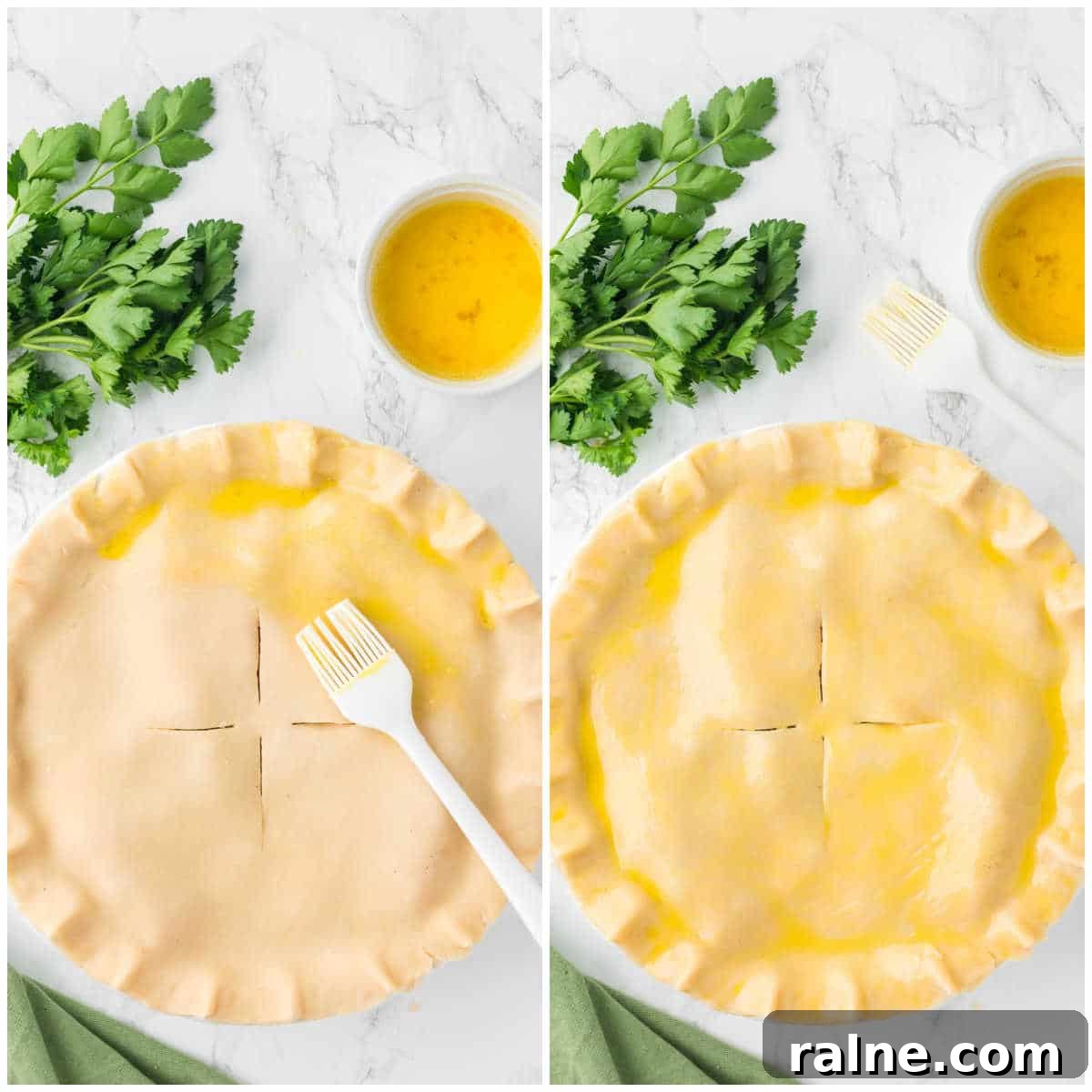 Homemade Chicken Pot Pie Recipe with Flaky Golden Crust 5 Steps to make chicken pot pie.