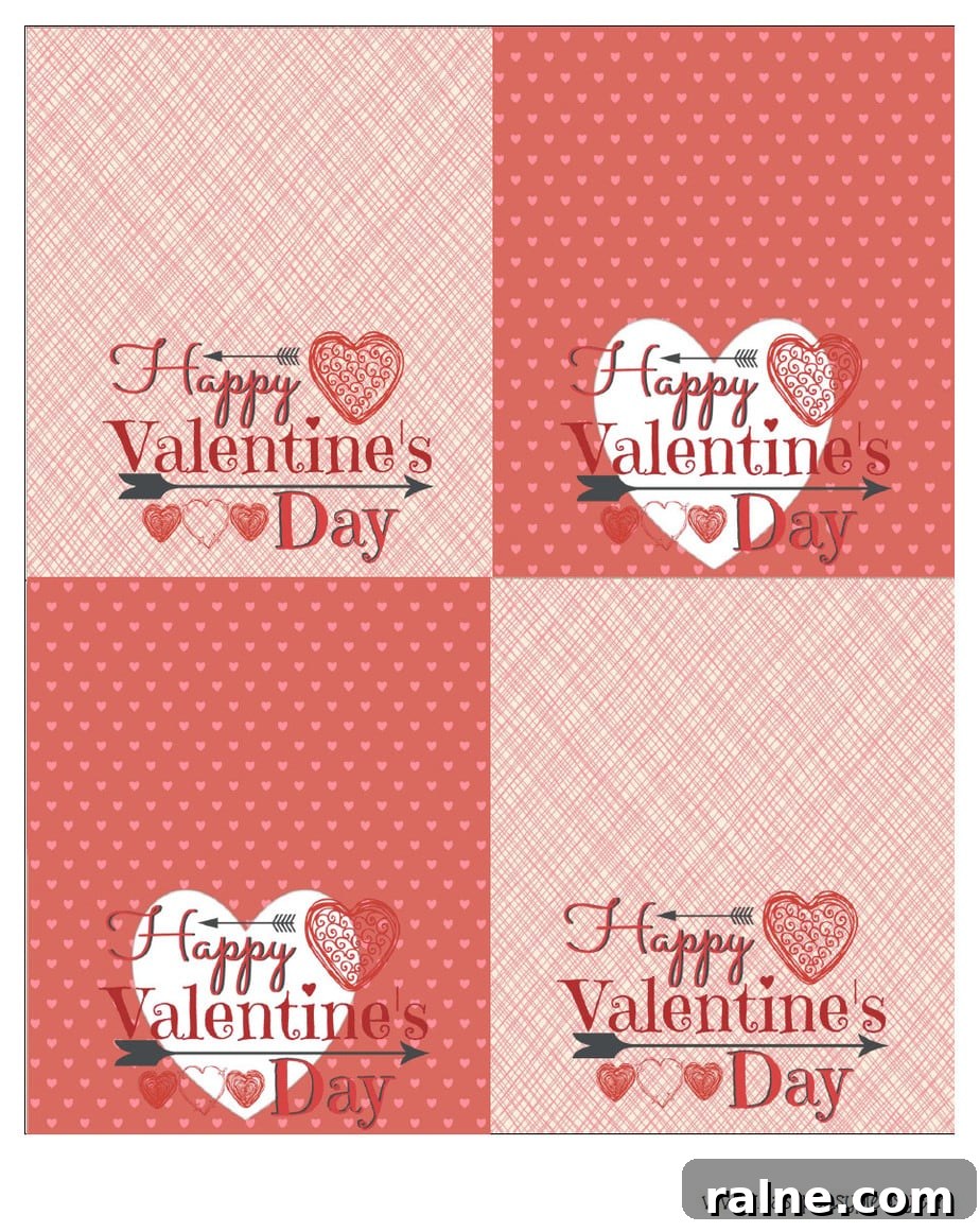 Printable Valentine Treat Bag Toppers – Free Downloads & Templates 4 Valentine's Day Treat Bag Printable Topper