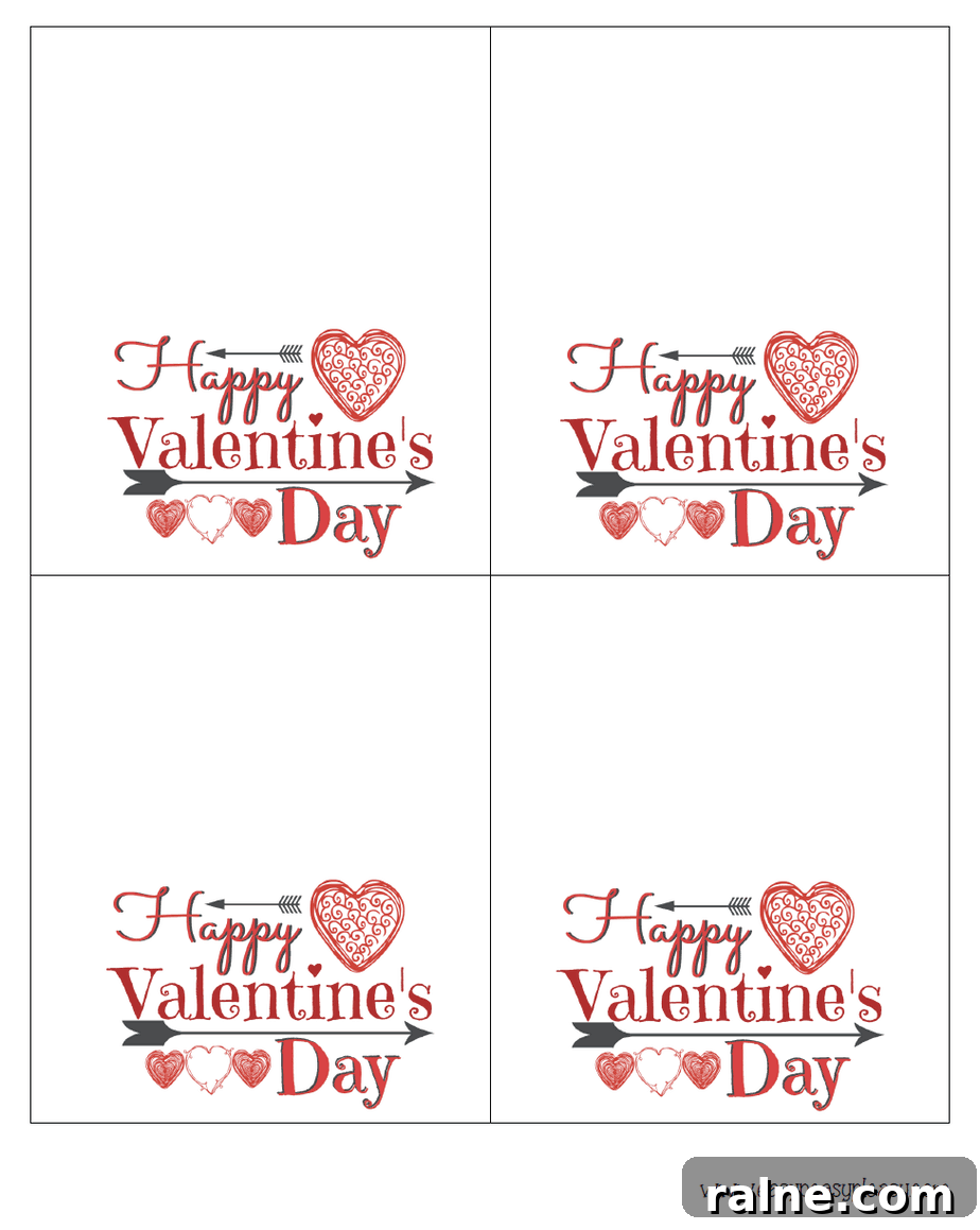 Printable Valentine Treat Bag Toppers – Free Downloads & Templates 5 Valentine's Day Treat Bag Toppers