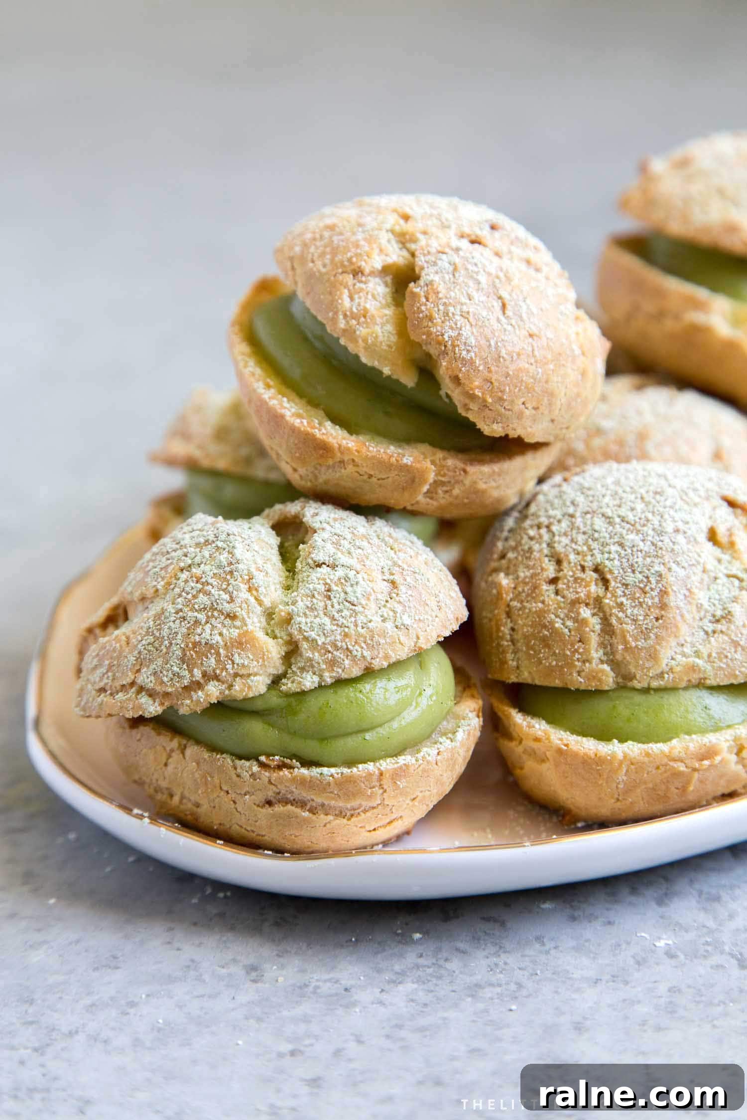 Matcha Cream Puffs Recipe: Light, Airy Japanese Choux Pastry 2 Matcha Cream Puffs