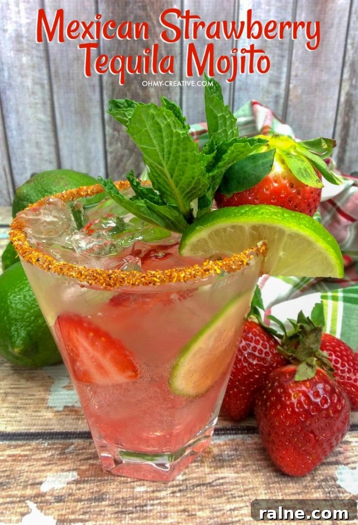Mexican Strawberry Tequila Mojito