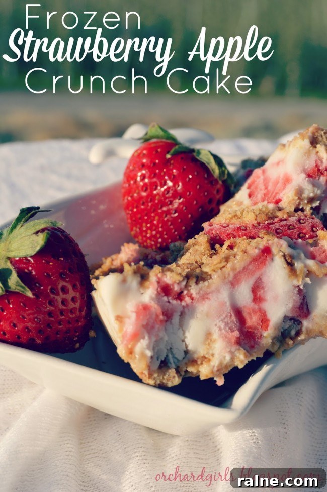 frozen strawberry apple crunch cake