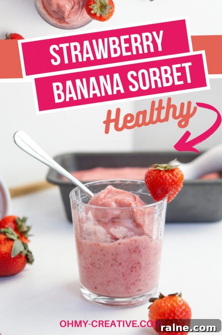 Strawberry Banana Sorbet
