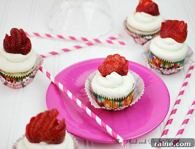 Strawberry Vanilla Bean Cupcakes