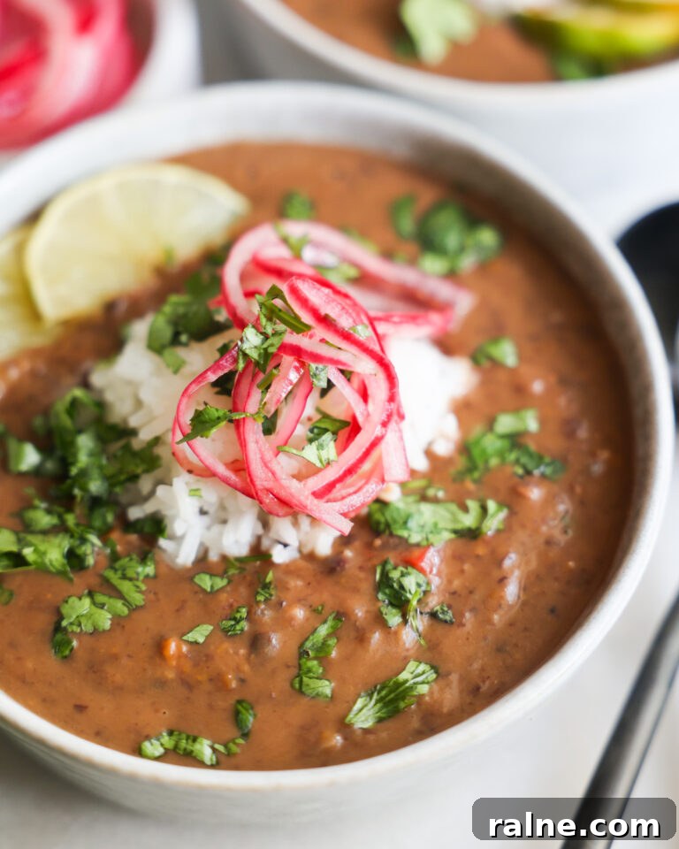Delicious Sweet Potato Recipes for Every Meal 16 closeup of black bean soup