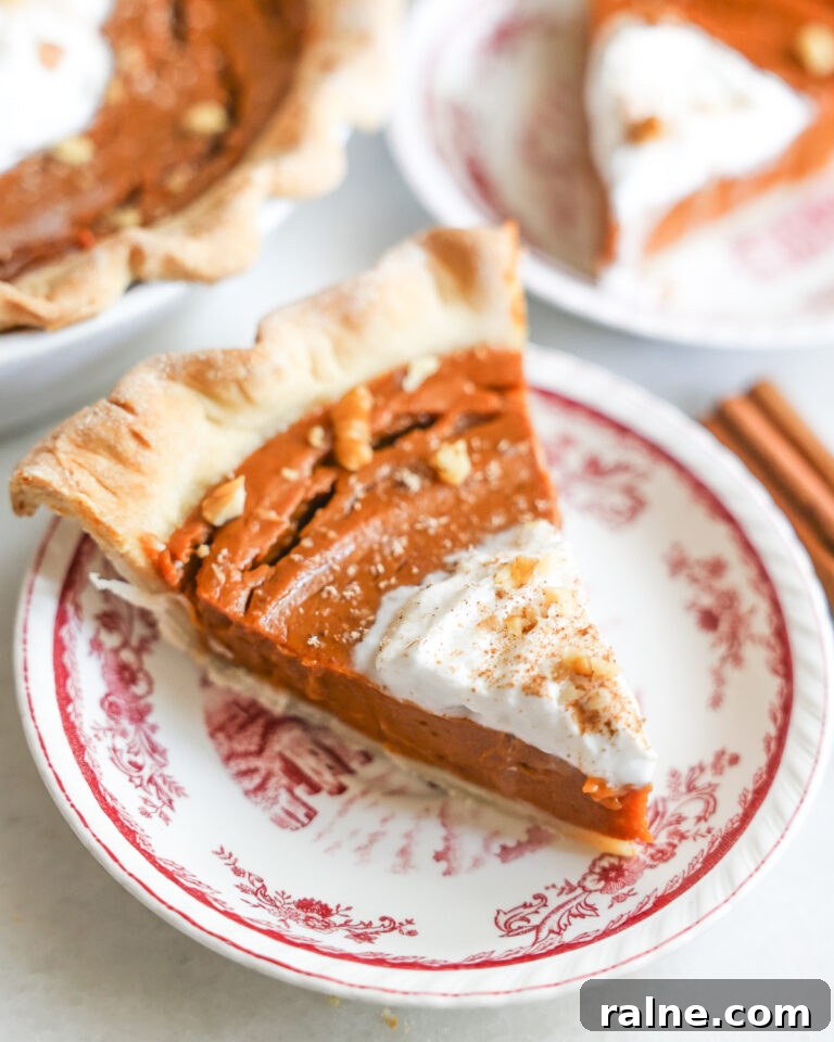 Delicious Sweet Potato Recipes for Every Meal 25 a slice of sweet potato pie on a plate