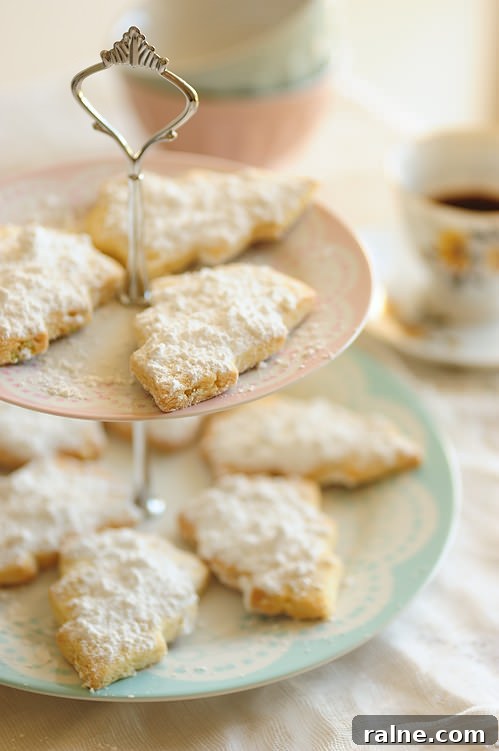 Greek Xmas shortbread served as afternoon tea