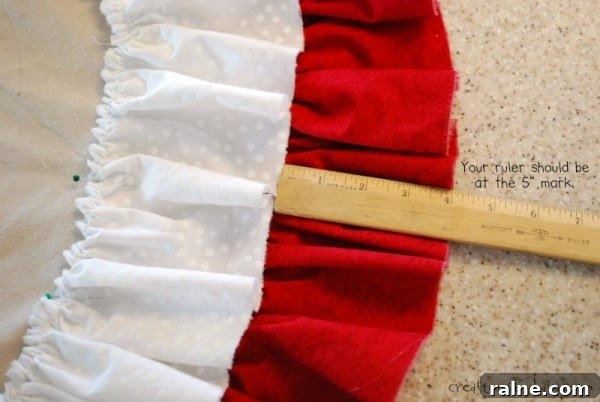 Double ruffle canvas tree skirt
