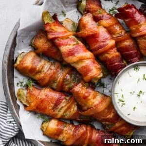Crispy Bacon-Wrapped Pickles: Savory Appetizer Recipe 10 Bacon Wrapped Pickles