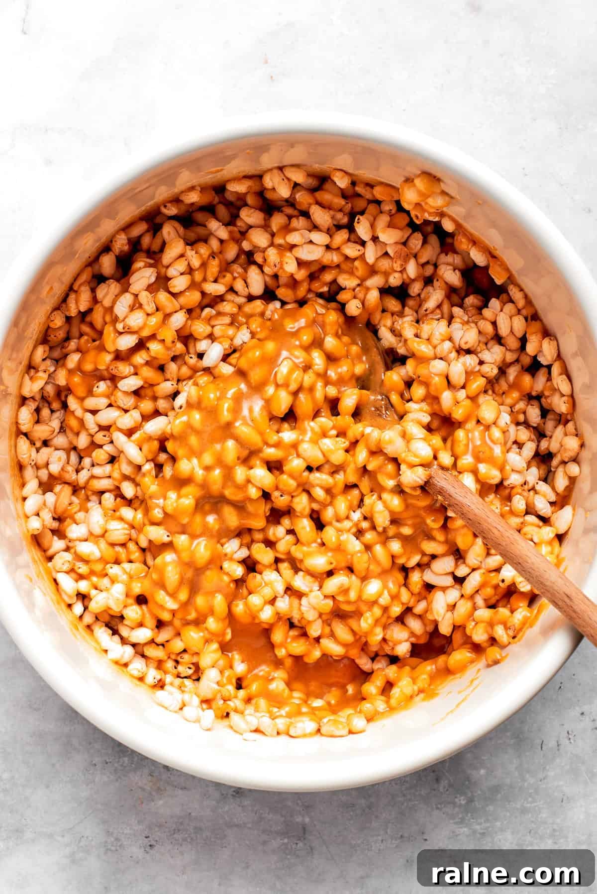 No-bake scotcharoos feature creamy peanut butter, crispy rice cereal, and a sweet layer of melted chocolate and butterscotch. Peanut butter mixed into rice krispies.