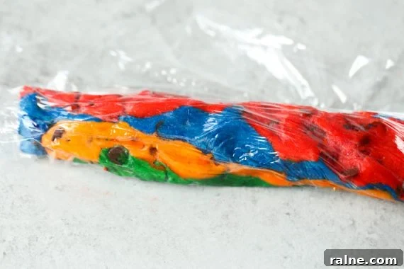 Rainbow Chocolate Chip Cookies