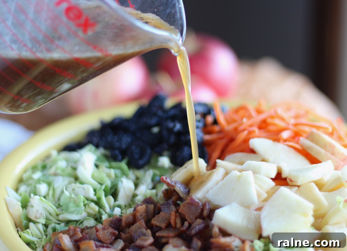 Apple Bacon Brussels Sprouts Salad - a crunchy, flavorful Fall salad that is AIP and Paleo-friendly!